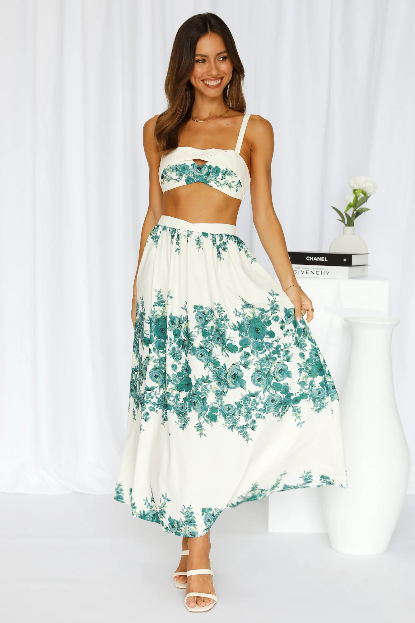 Gates To The Garden Maxi Skirt Green 4 Gates To The Garden Maxi Skirt Green