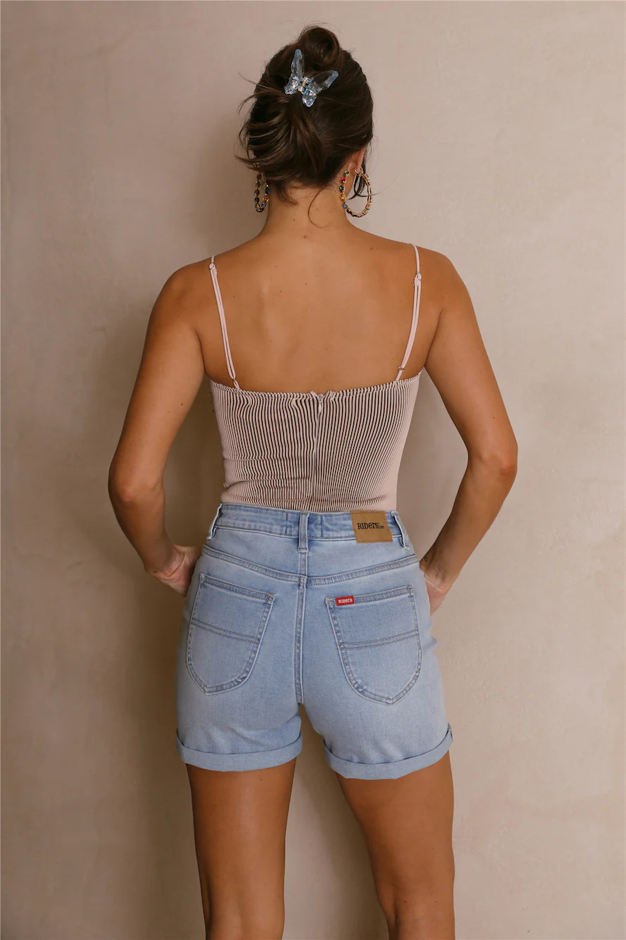 RIDERS BY LEE Mid Rise Thigh Shorts Blue 5 RIDERS BY LEE Mid Rise Thigh Shorts Blue