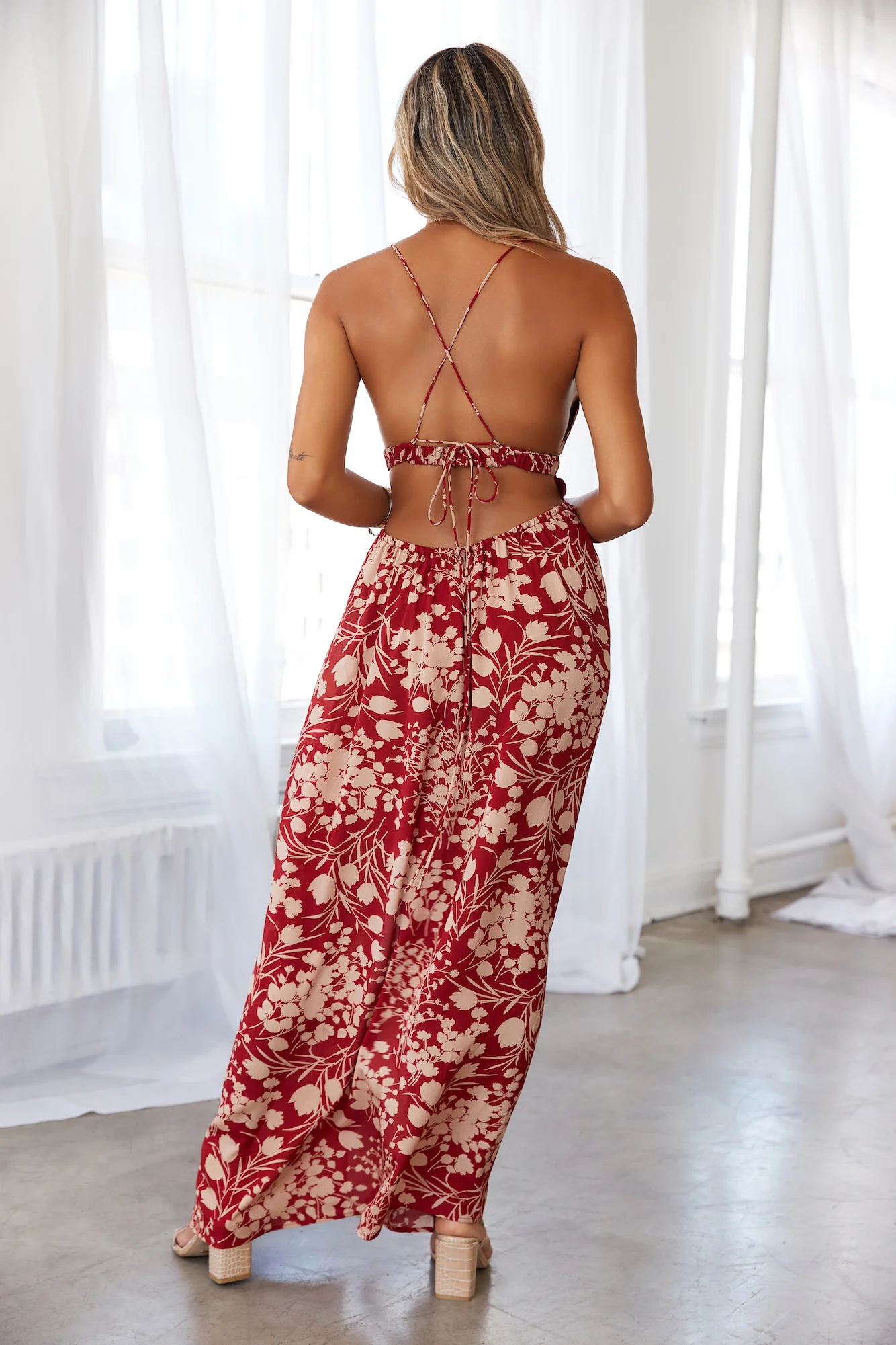 HELLO MOLLY Explore The Colours Maxi Dress Red 8 HELLO MOLLY Explore The Colours Maxi Dress Red