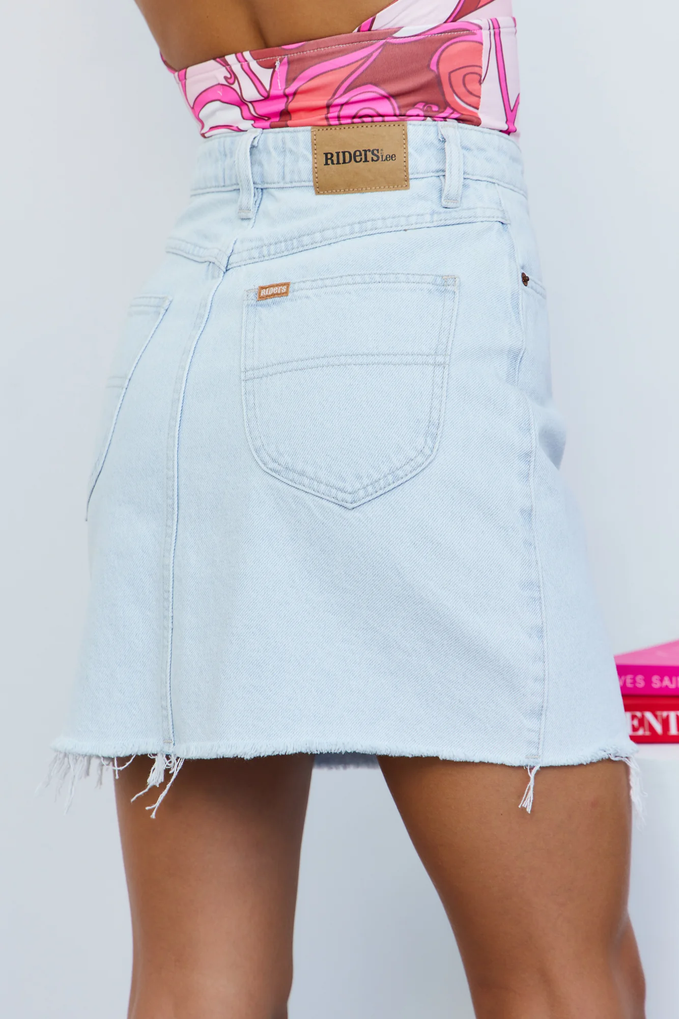 RIDERS BY LEE High Waisted Girlfriend Skirt Blue Wisdom 4 RIDERS BY LEE High Waisted Girlfriend Skirt Blue Wisdom