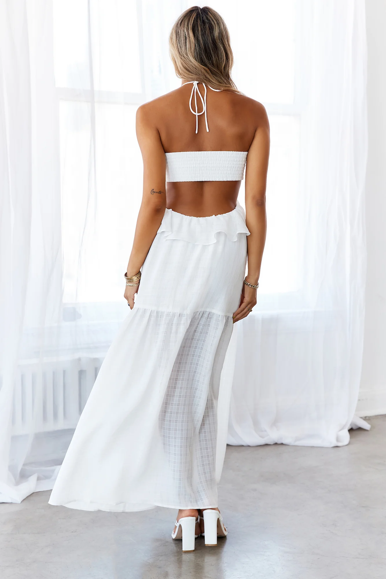 HELLO MOLLY Laugh With You Maxi Dress White 6 HELLO MOLLY Laugh With You Maxi Dress White