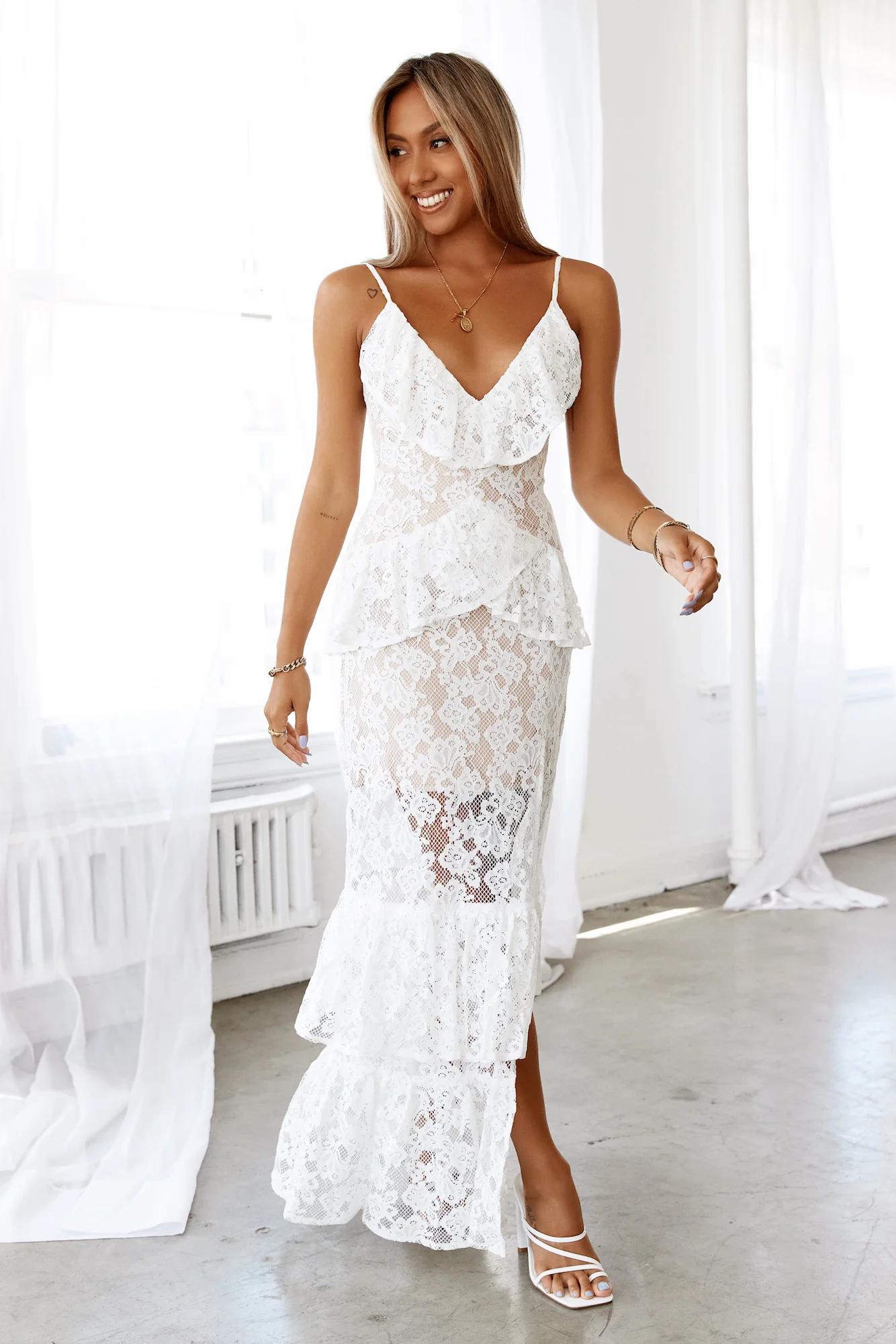 HELLO MOLLY Whirlwind Romance Maxi Dress White 3 HELLO MOLLY Whirlwind Romance Maxi Dress White